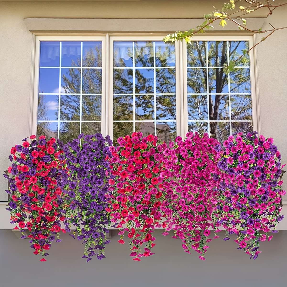 Simulated Flower Color 2Pcs White