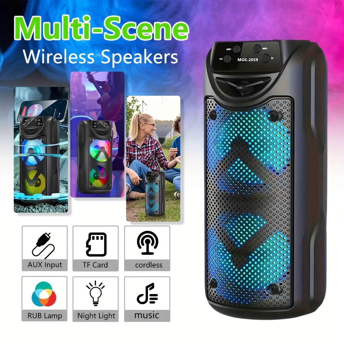 Speaker Color Black Subwoofer Enhanced