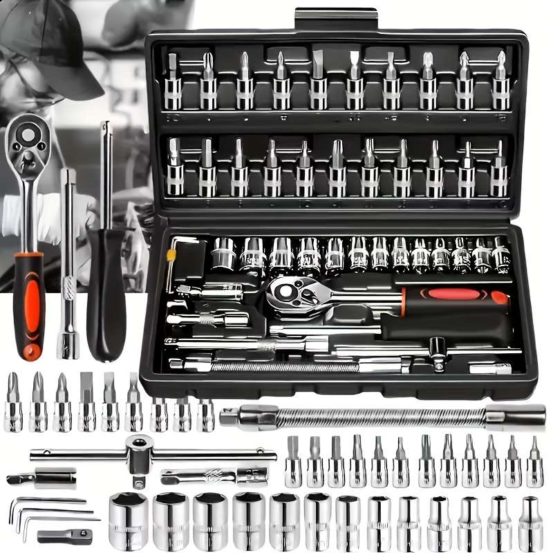 46-Piece Car Repair Tool Kit