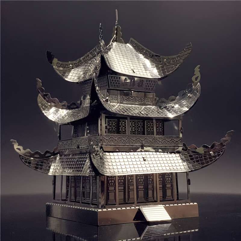 Building Toy Architectural Model Toy Set Style Silvery Yueyang Tower