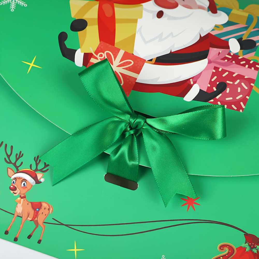 Christmas Gift Boxes Color Green -4Pcs