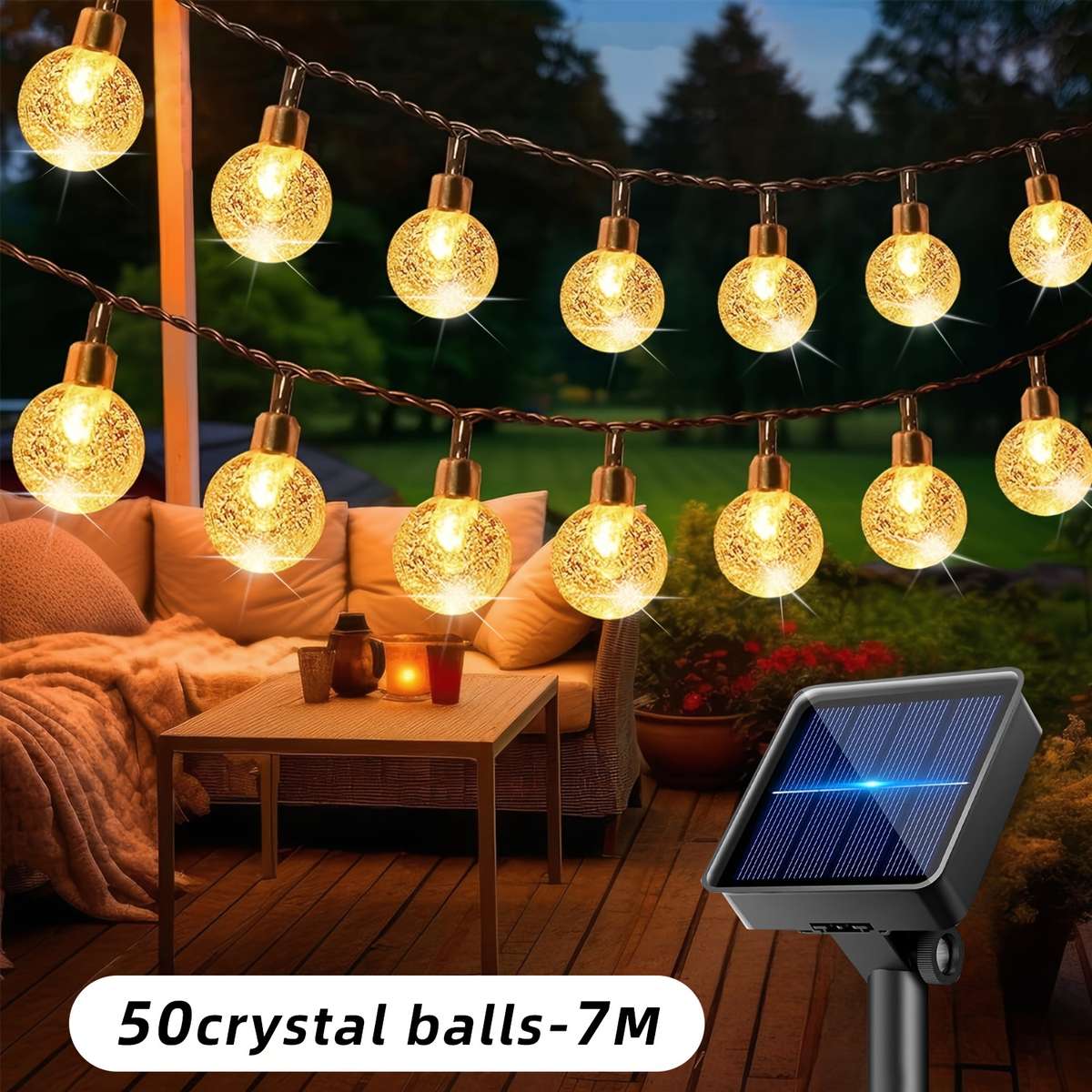 String Lights Model 50 Crystal Lights   7 M Stylewarm Light