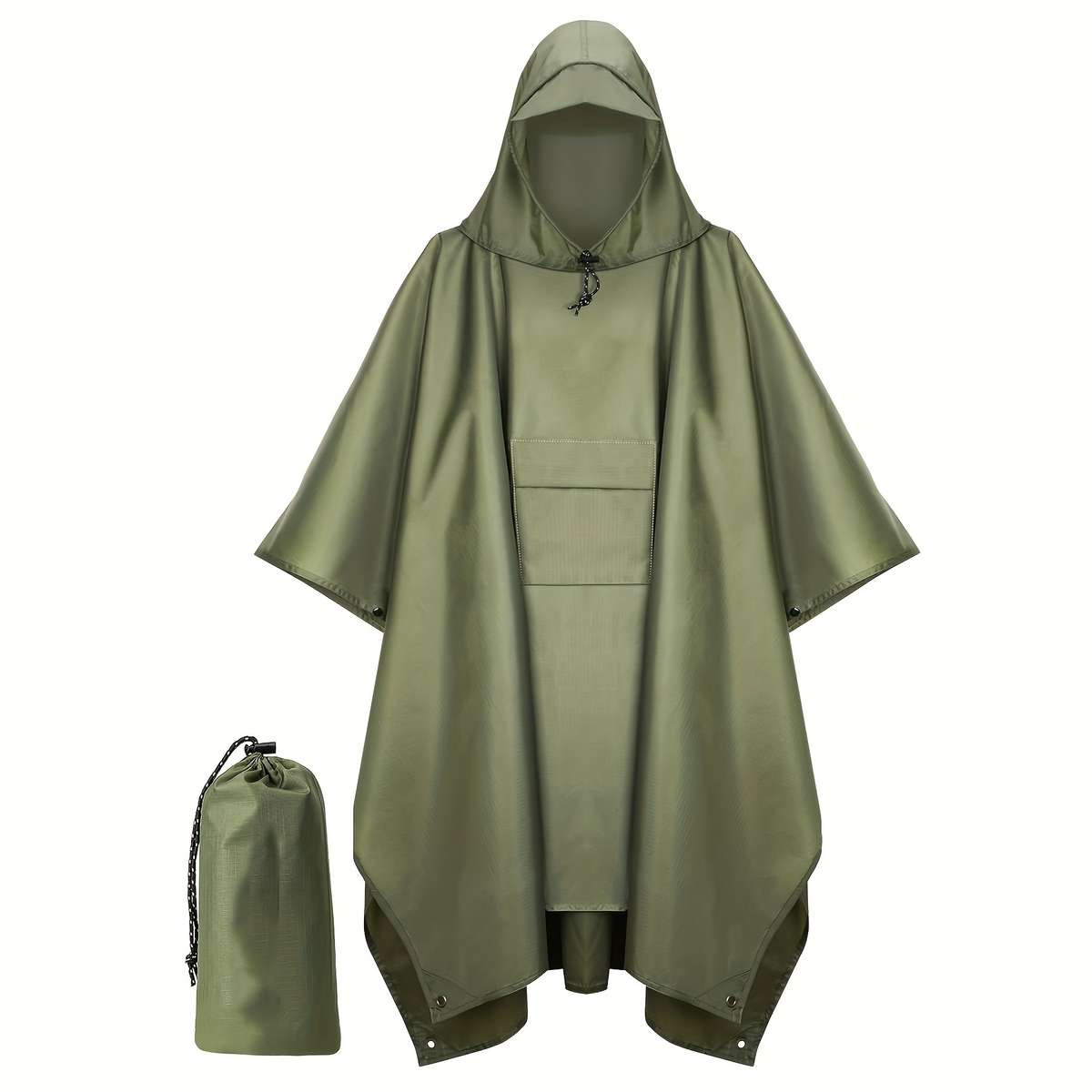 Raincoat Blue 2Piece Set Storage Bag  Raincoat With Pocket