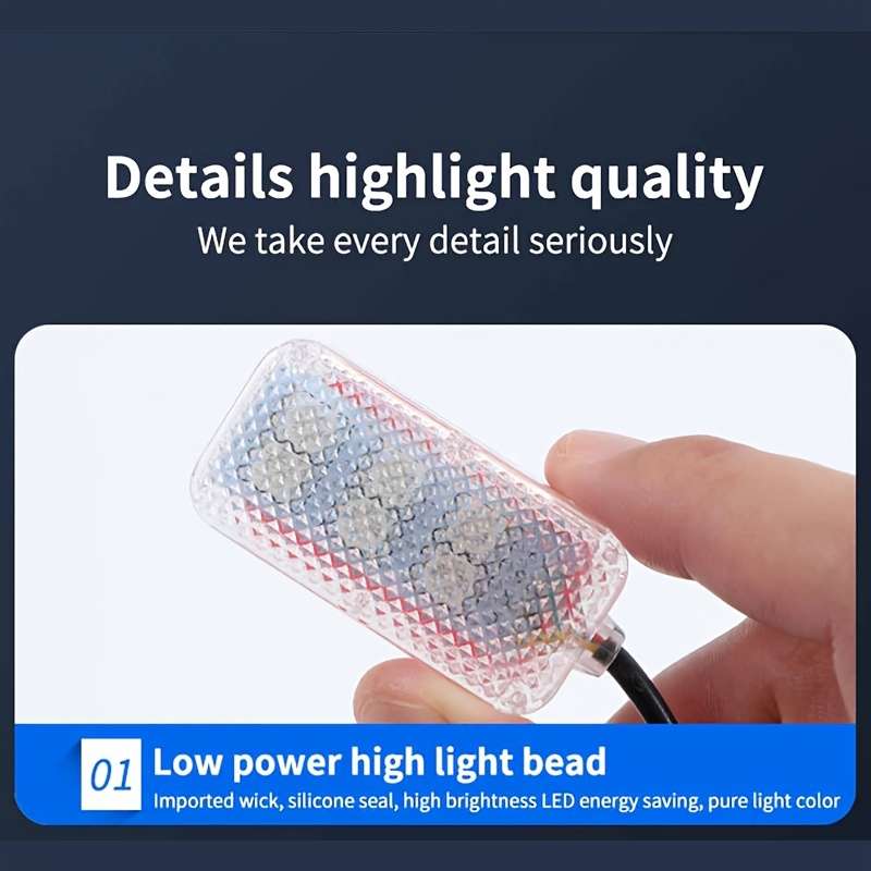 Car Lights Items Usb 2 In1 Blue