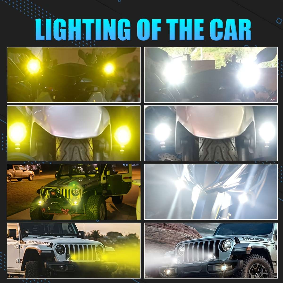 Car Lights Color Blue Quantity 2Pcs
