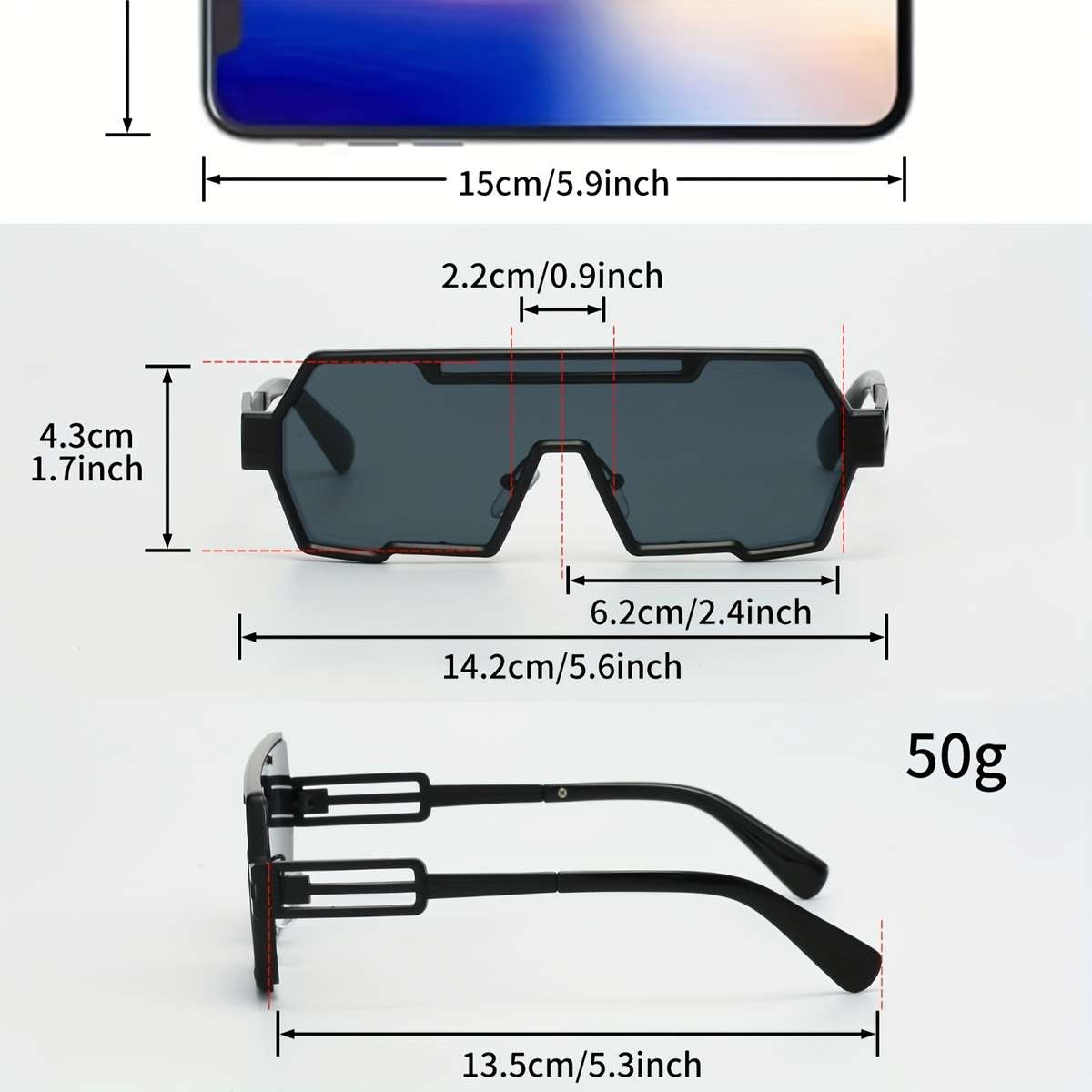 Mens Glasses Color C3 Golden Frame Black And Gray Film