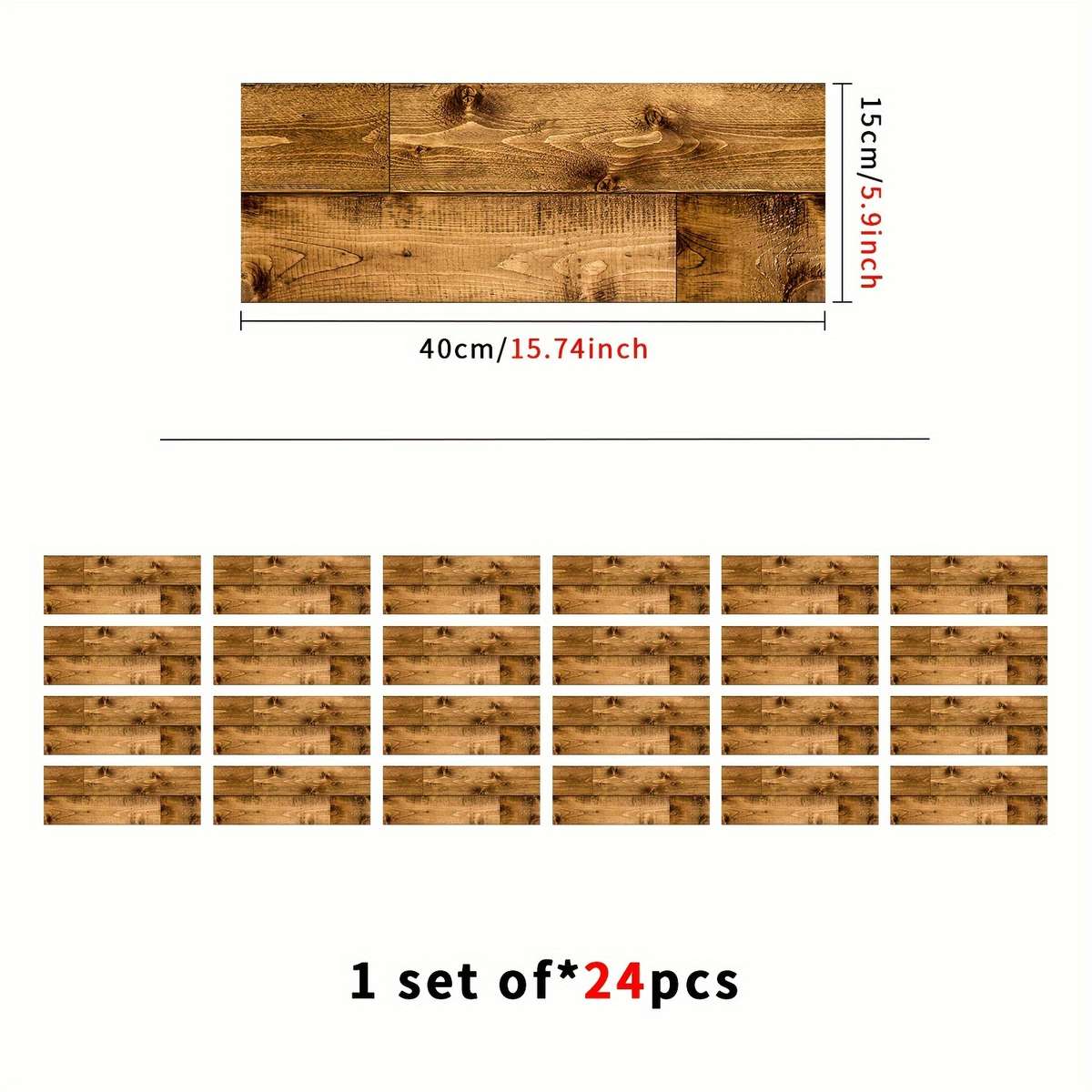Self Adhesive Floor Stickers 15.01*40.01 Cm*6Pcs