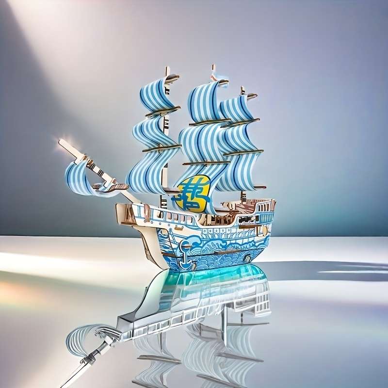 3D Jigsaw Puzzle Model Ship Color Blue