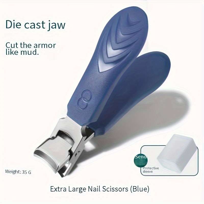 1pc Heavy-Duty Nail Clippers 12mm Opening Splash-Proof Thick Nail Trimmers Durable Die-Cast