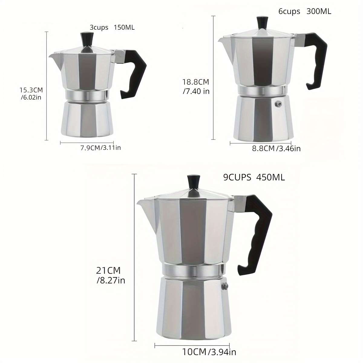 Coffee Machine Color 1 Piece Of Silver 3 Cups Modelye037Cjzxz10.30823