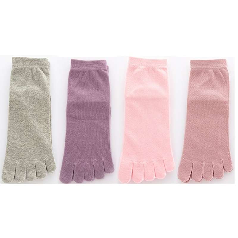 Women S Socks Color 1 Black 1 White 1 Purple 1 Gray Size Onesize