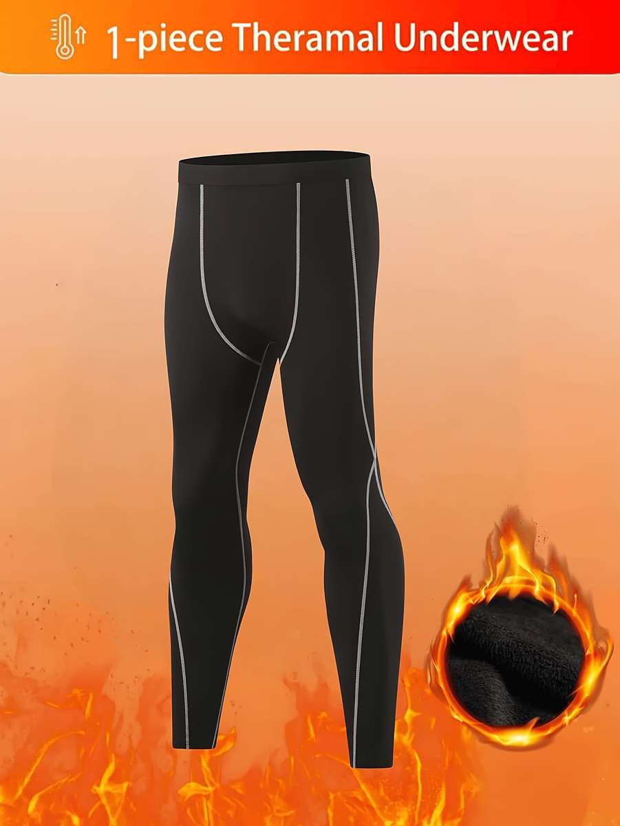 Thermal Underwear Color Black Orange Line Sizes