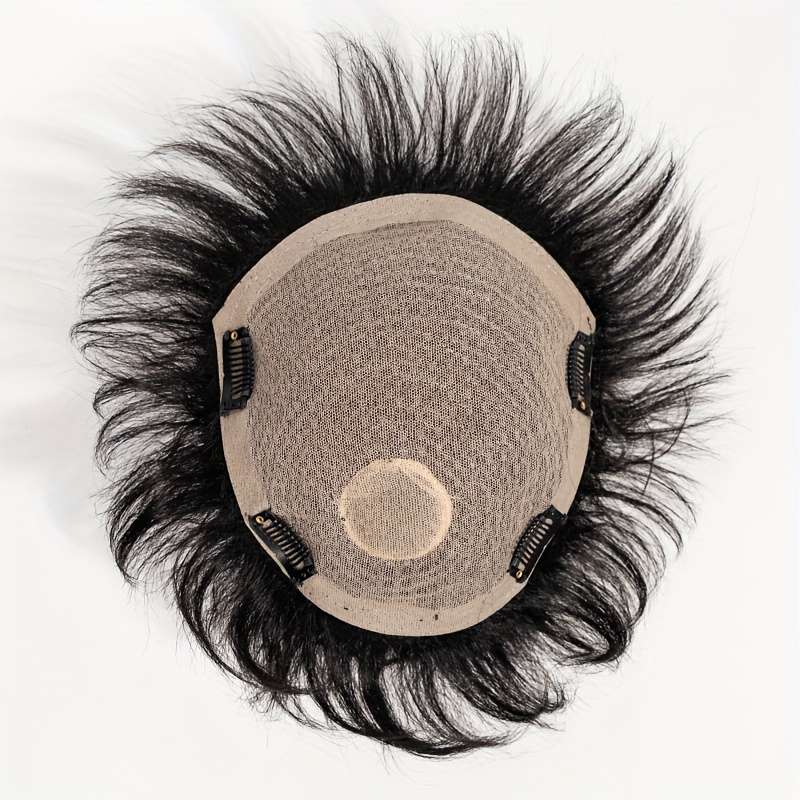 Black-16*18 Mens Wigs Hair Length 5.08Cm