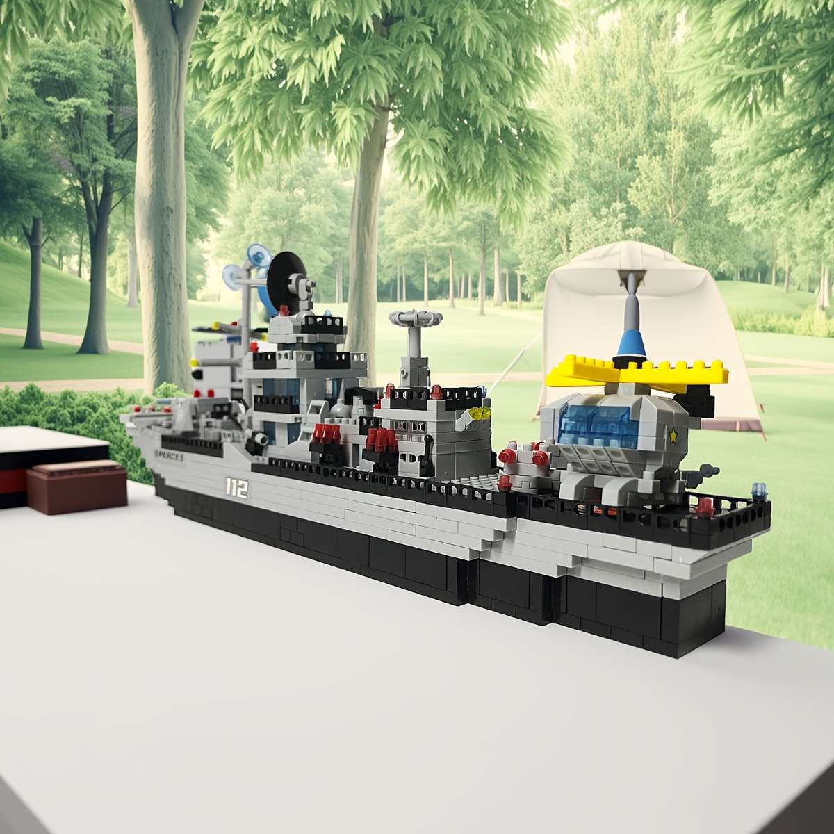 3D Jigsaw Puzzle Model Ship Color Blue Boat 800Pcs