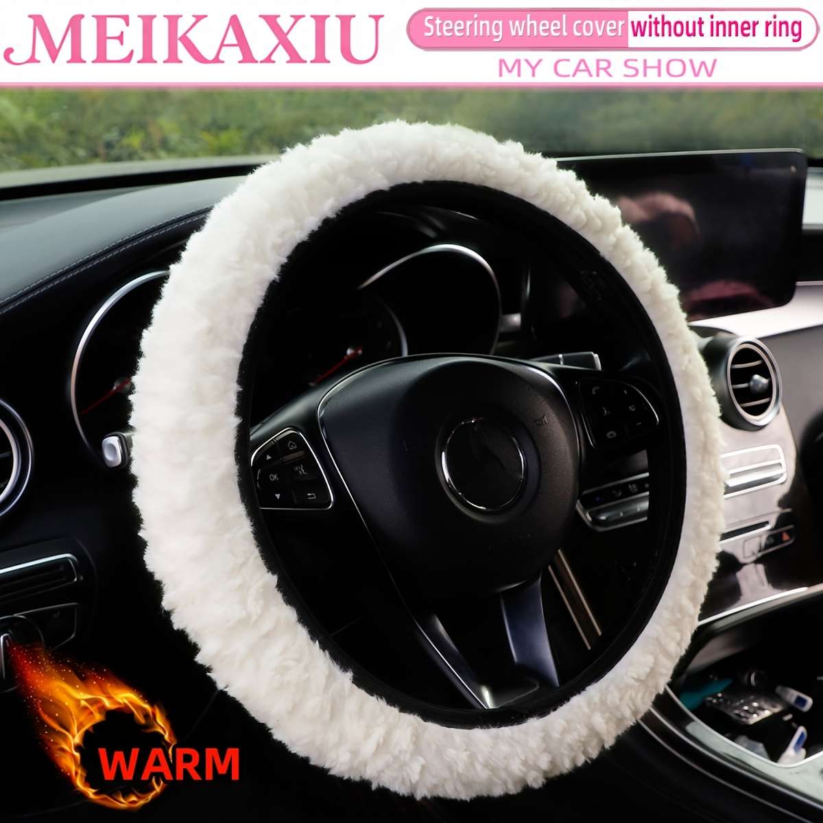 Car Steering Wheel Cover Black