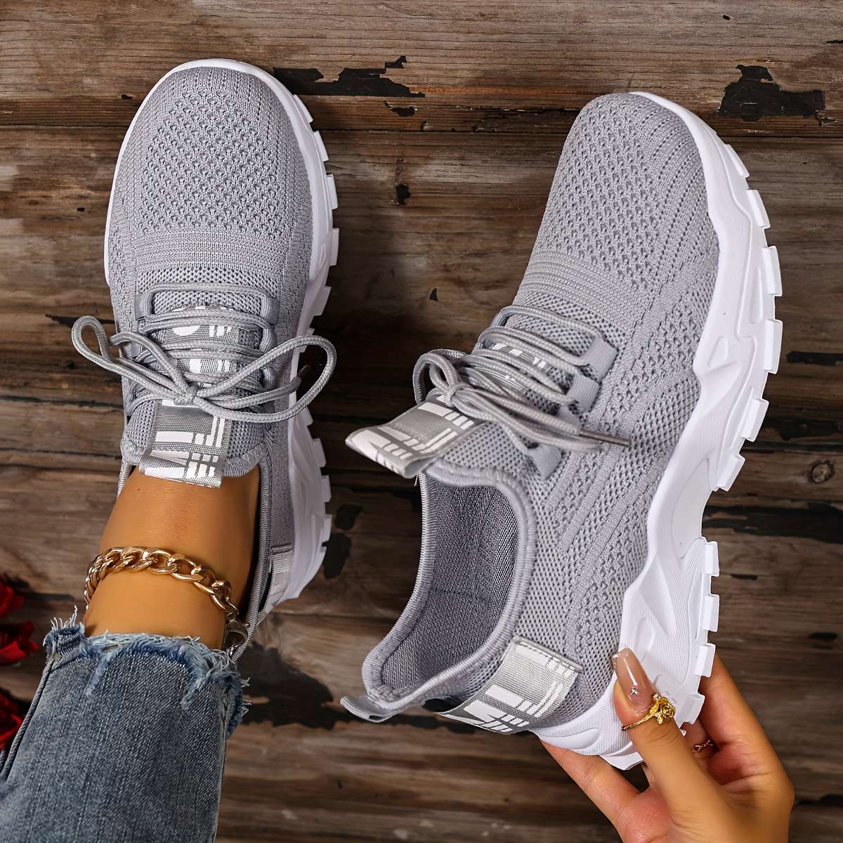 Women S Sneakers Color Grey Sizeuk 4
