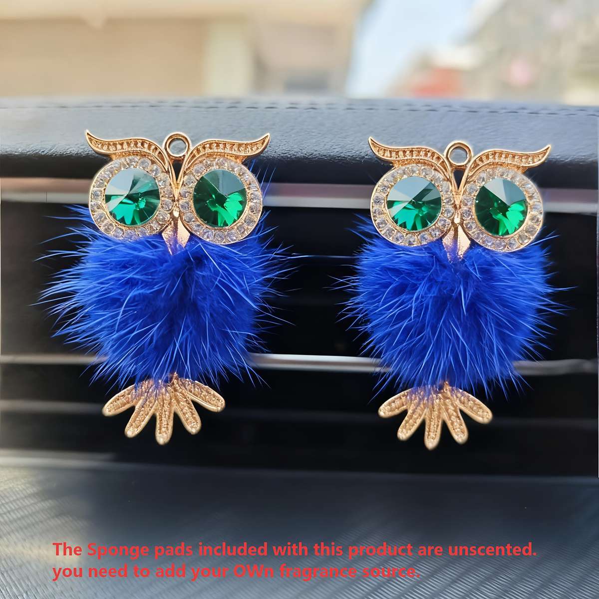 Car Interior Decor Color 2Pc Red Owl
