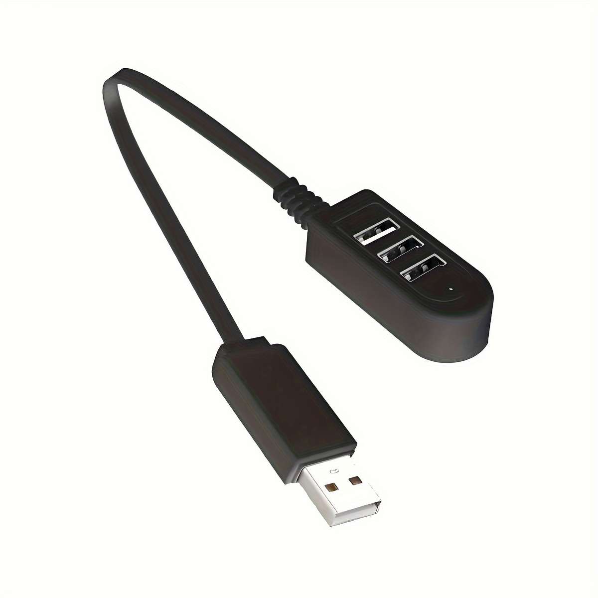 1pc 30cm 3in1 USB Multi-Port Adapter Cable 3 USB Charging with Data Transfer Night Light Car
