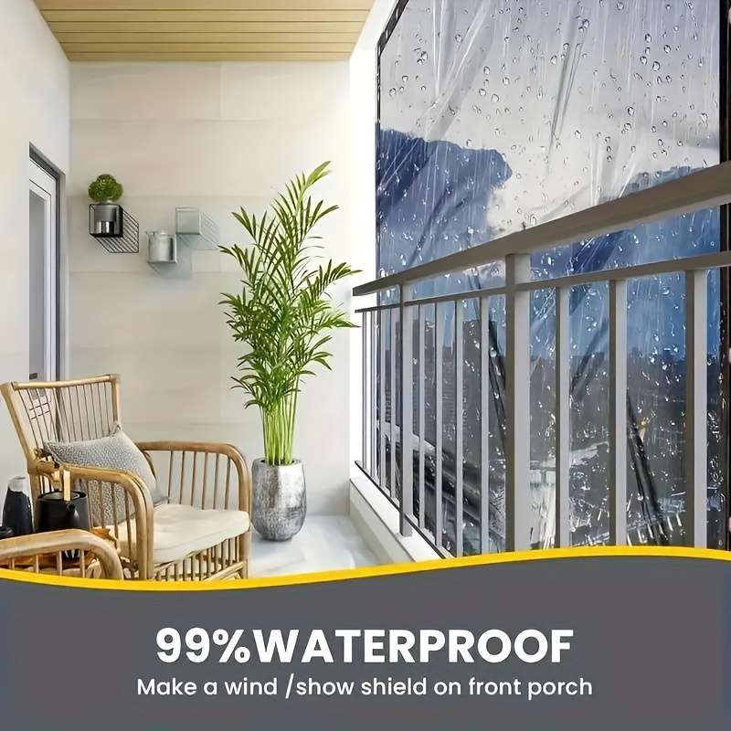 Transparent Rainproof Fabric Size 2X3M