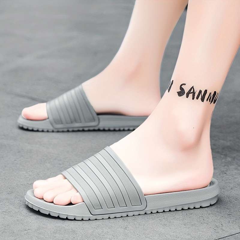 Men Slippers Summer Style Black Size Uk 7.5