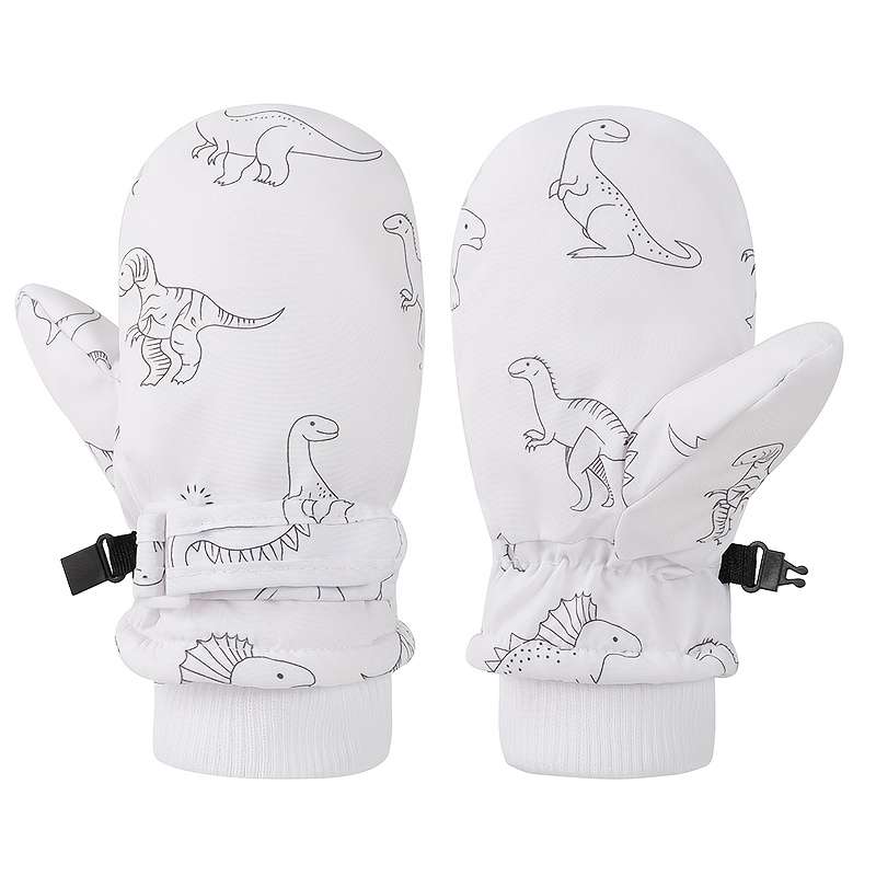 Winter Gloves Color White Size 4Y To 8Y