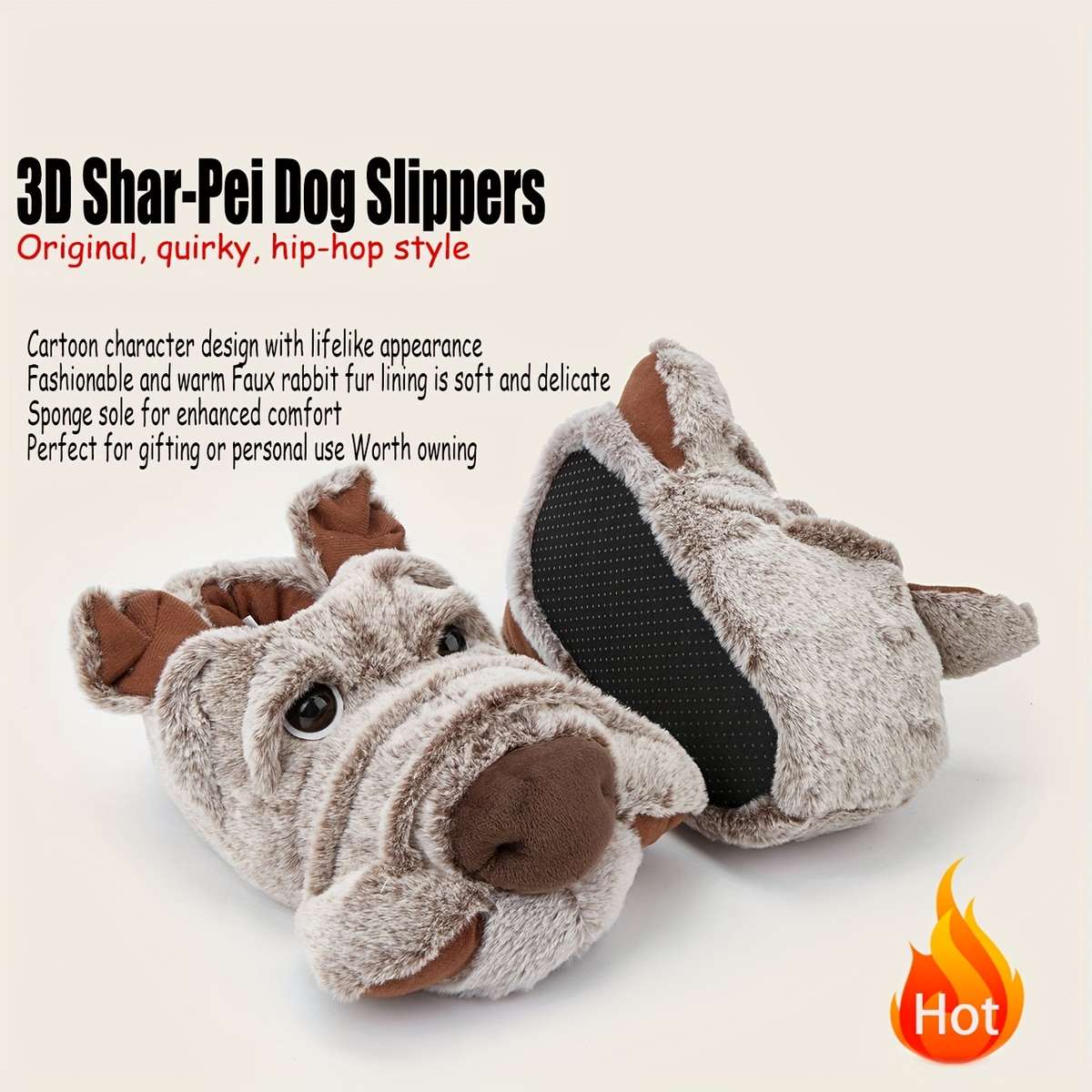 Cotton Slippers Color Coffee Brown Sizeuk 7