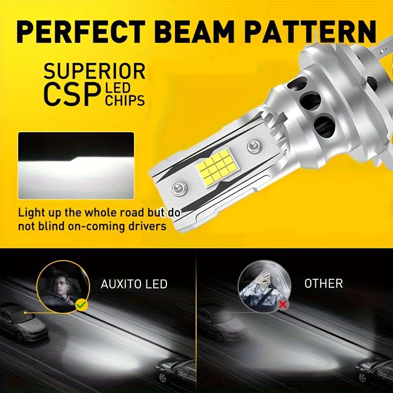 Car Lights Color 6500K X5H7 Storage 2Pcs