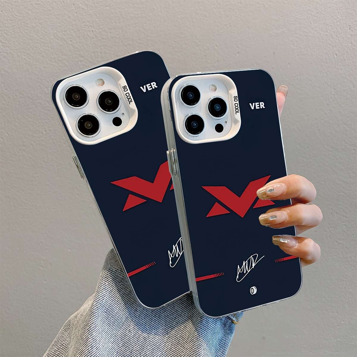 1Pc Mixed Color For iPhone 14 Pro Max F1 VER Signature Design Phone Case