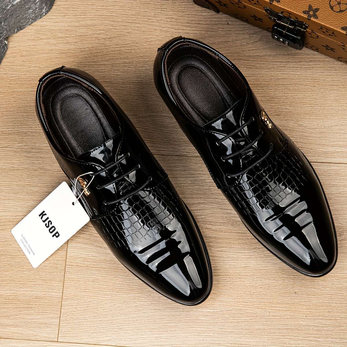 Mens Leather Shoes Color Black Sizeuk 10.5
