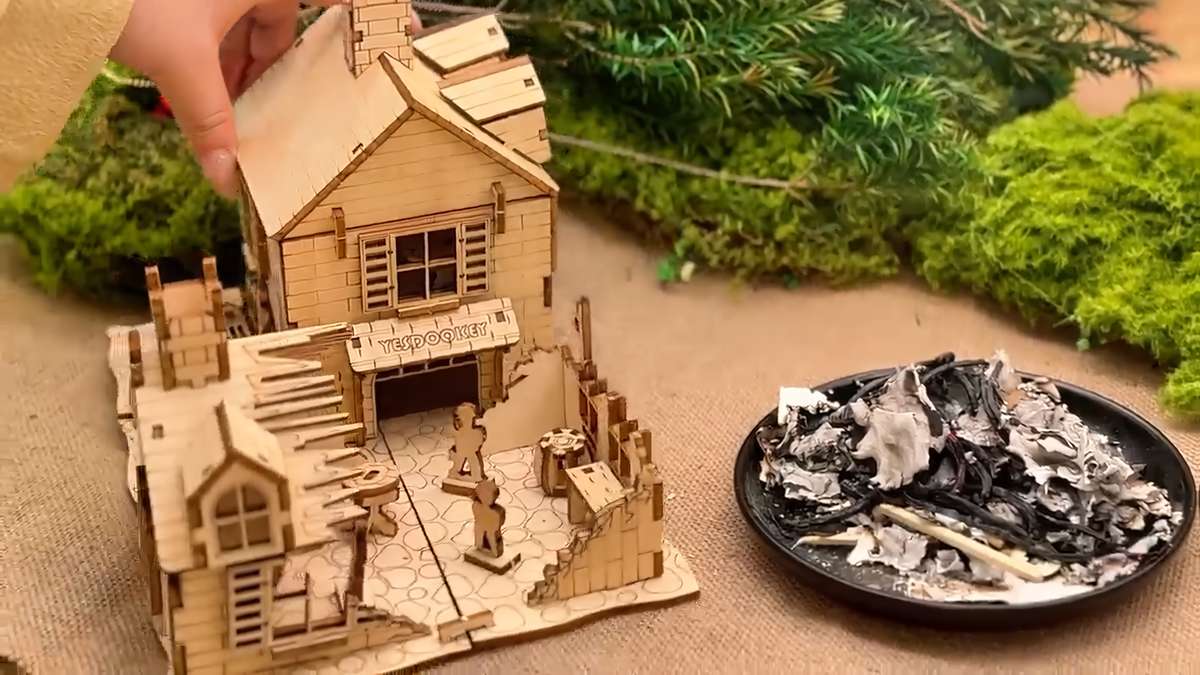 Building Toy Architectural Model Toy Set Style War House