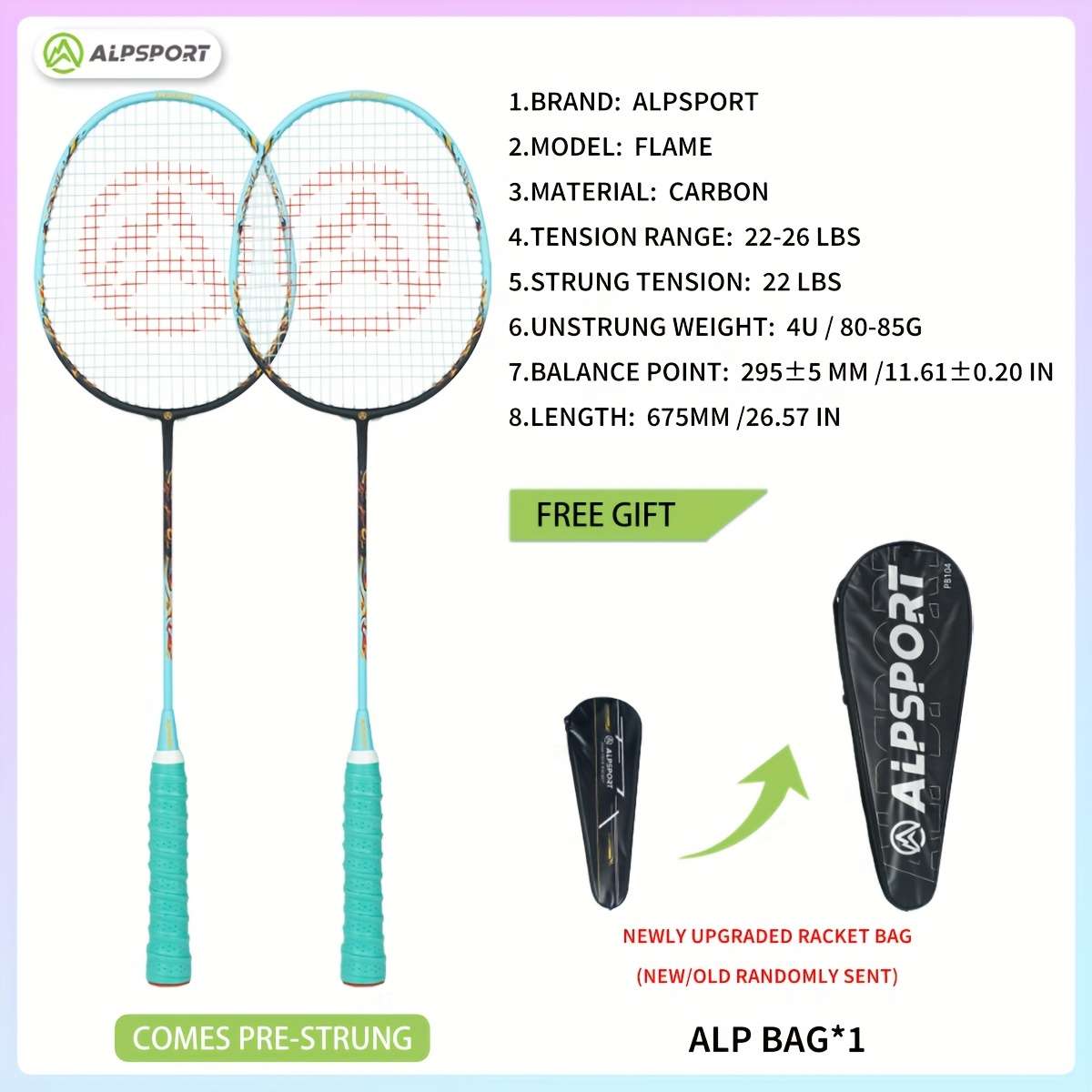 Badminton Racket Color 2Pcs Bluebag