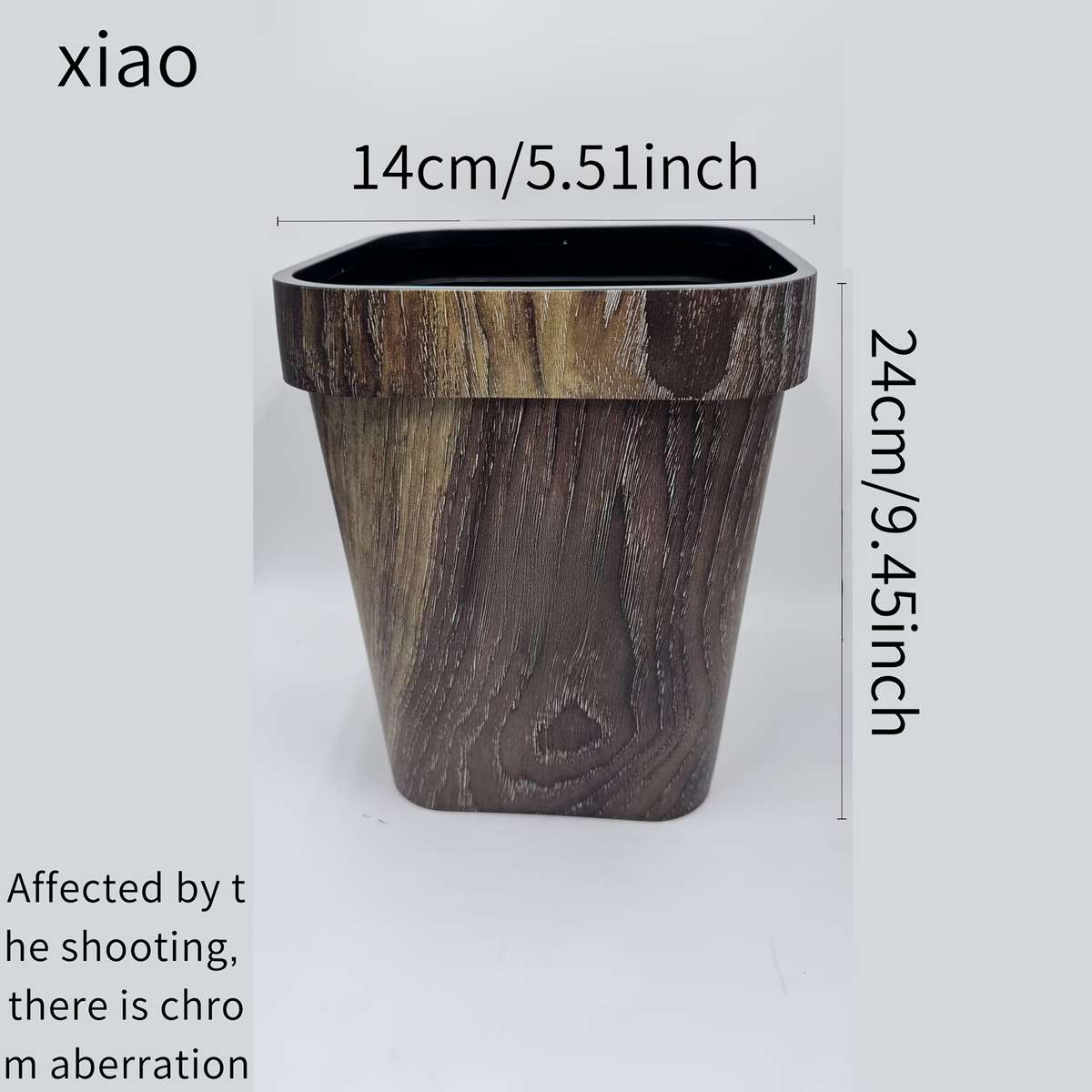 Garbage Can Color Press Ring Wood Grain 7L