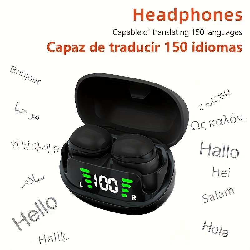 Wireless Headphones   Black-