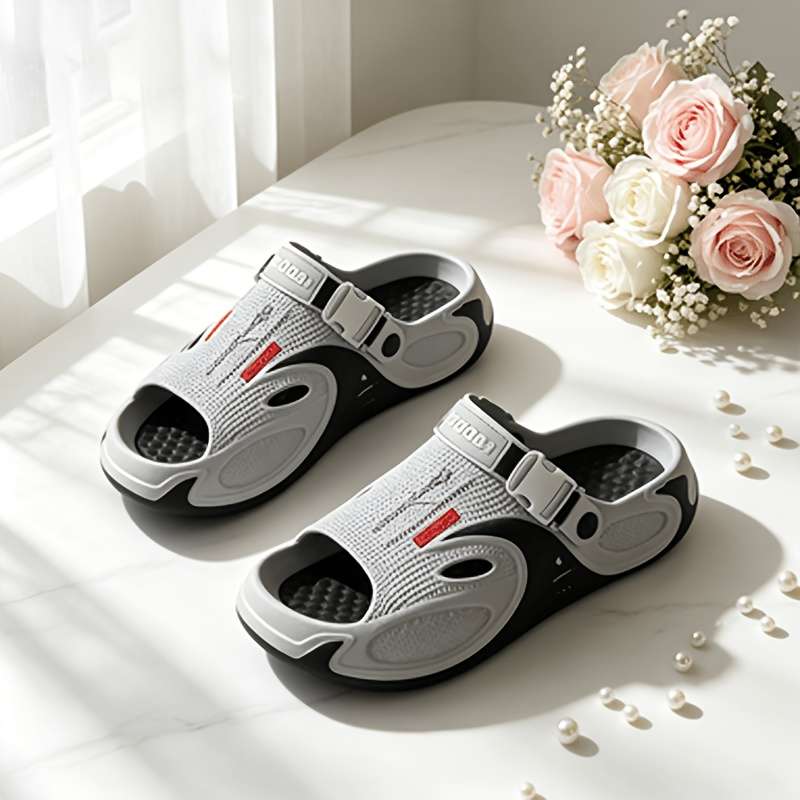 Sandals Color Gray Black Size Uk 8.5 9
