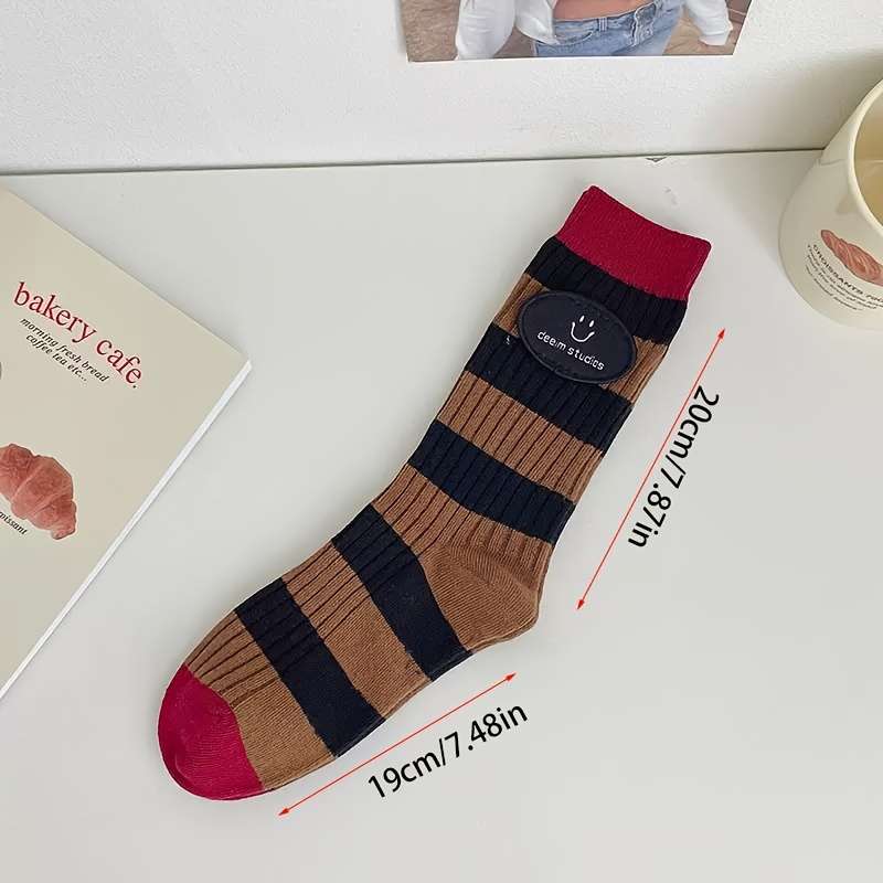 Women S Socks Color Twist Pattern