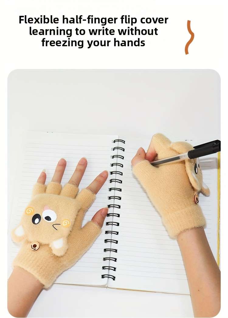 Winter Gloves Color Turmeric Yellow 5 To 12 Years Old