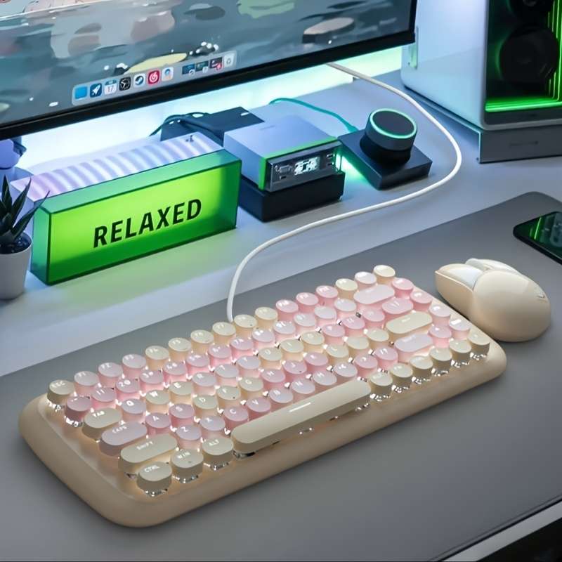 Keyboard Color Sky Blue Mixed Colors