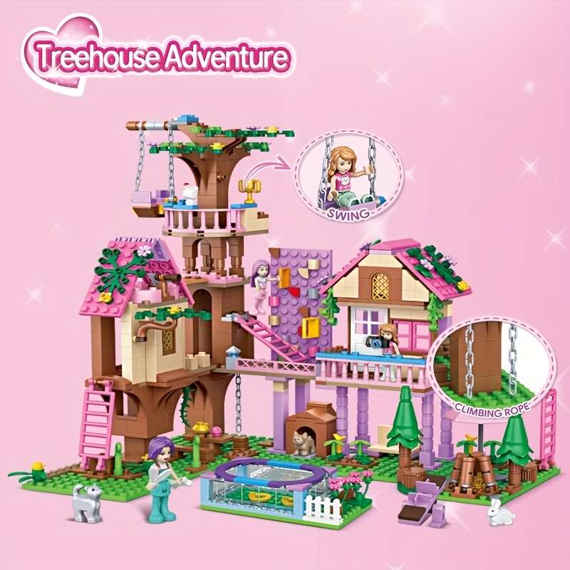 Building Toy Architectural Model Toy Set Model Treehouse Adventure  756Pcs