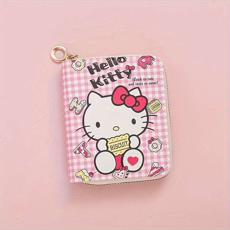 1pc Authorized Sanrio Hello Kitty Print Short WalletSecure Key Card OrganizerStylish Coin P