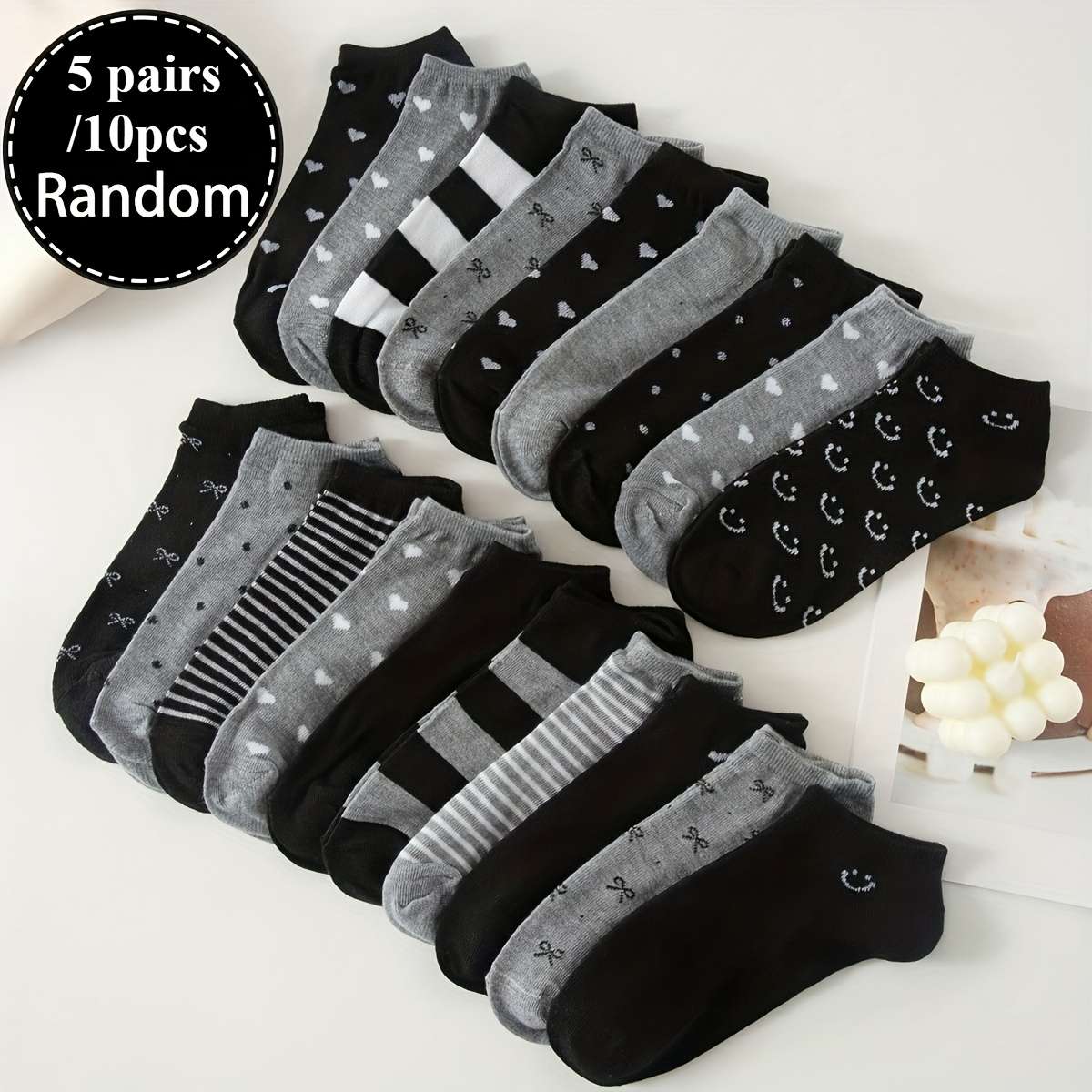Women S Socks Color 10Pcs5Pairs Size Random Color