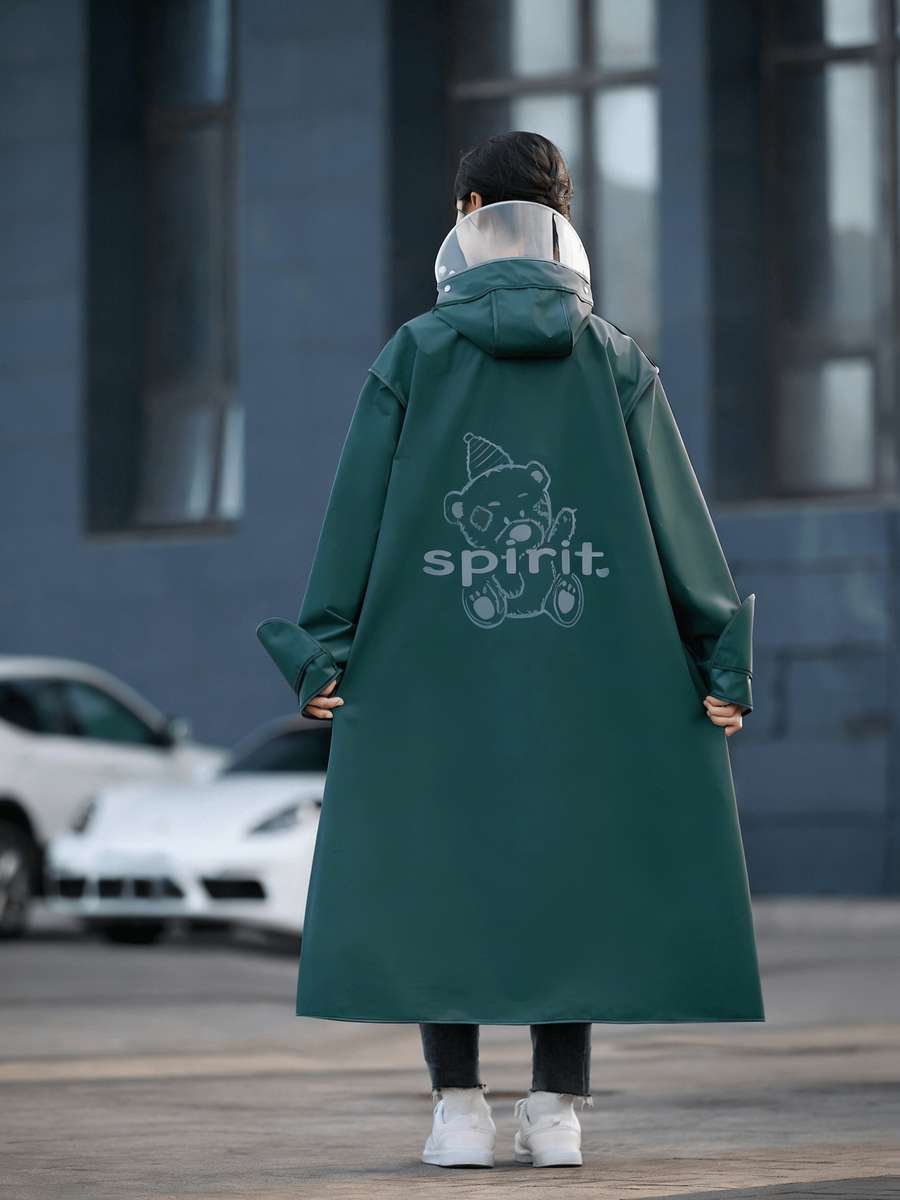 Raincoat Black Size Asian L