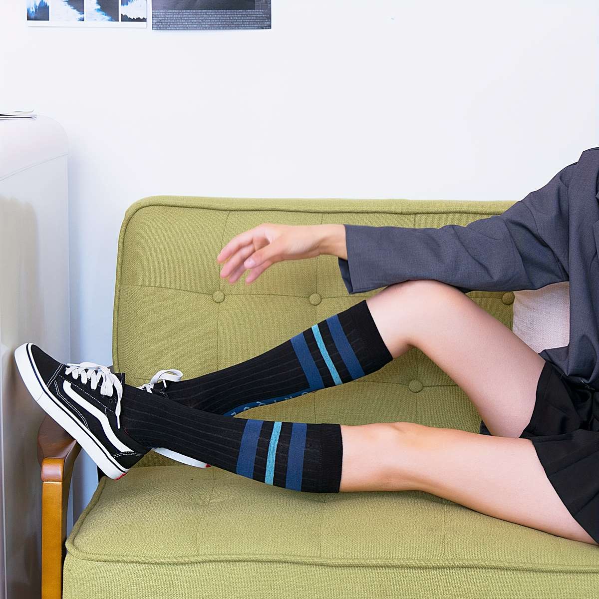 Women S Socks Color 2 PairsBlue Size Onesize