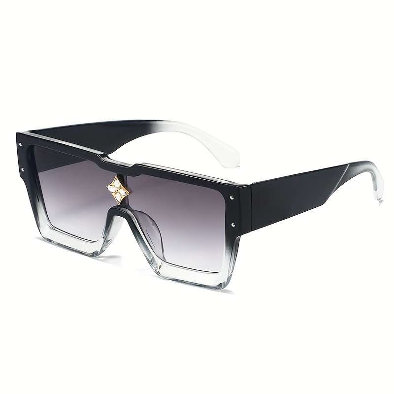 Mens Glasses Color Gradient Frame Gradient Gray  Add  Mirror Cloth