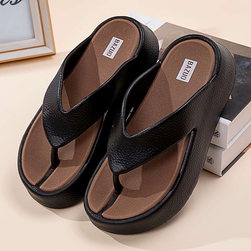 Ladies Summer Flip Flops Khaki Uk 4