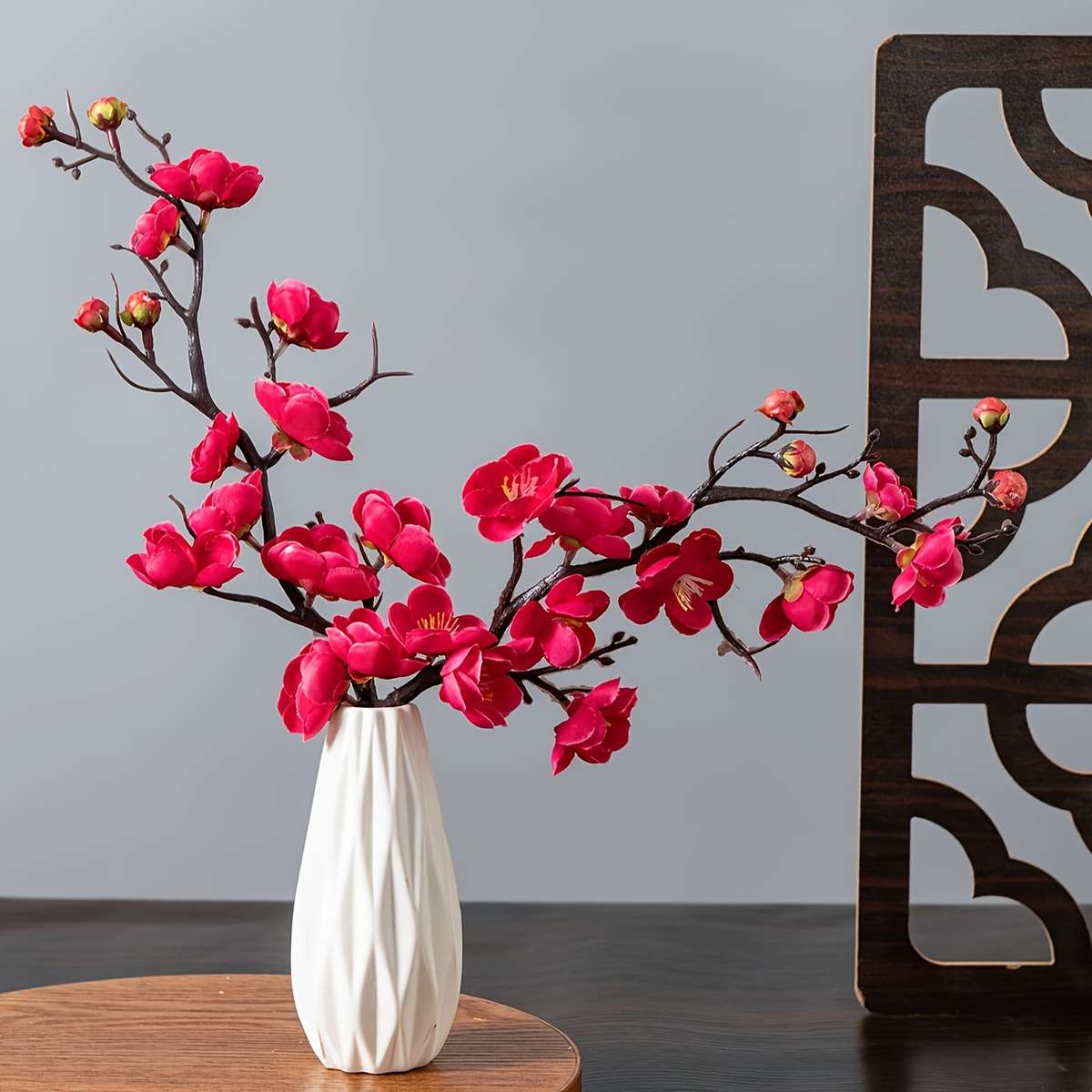 Simulated Flower Color Red Quantity6Pcs