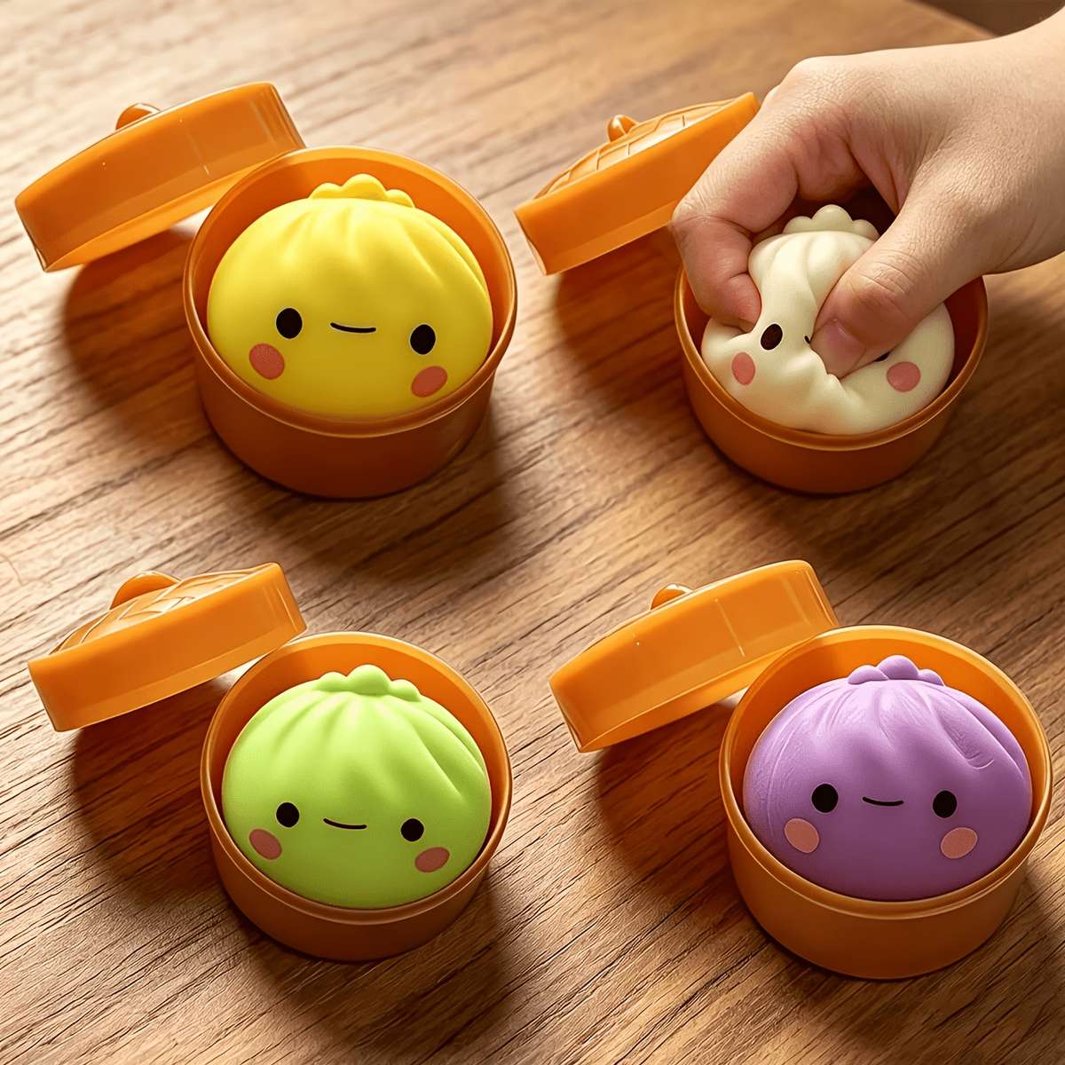 Squeezable Toys Color Random Color Style Style Bun Squeezing Toy