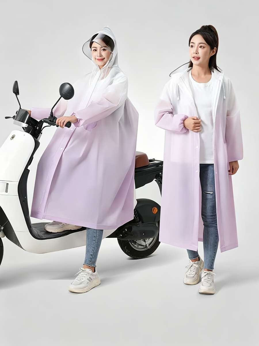 Raincoat Gradient Gray Size Asian L