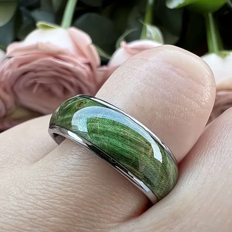 Dainty Fashion Party Accessory Statement Ring Color Steel Color Size 10