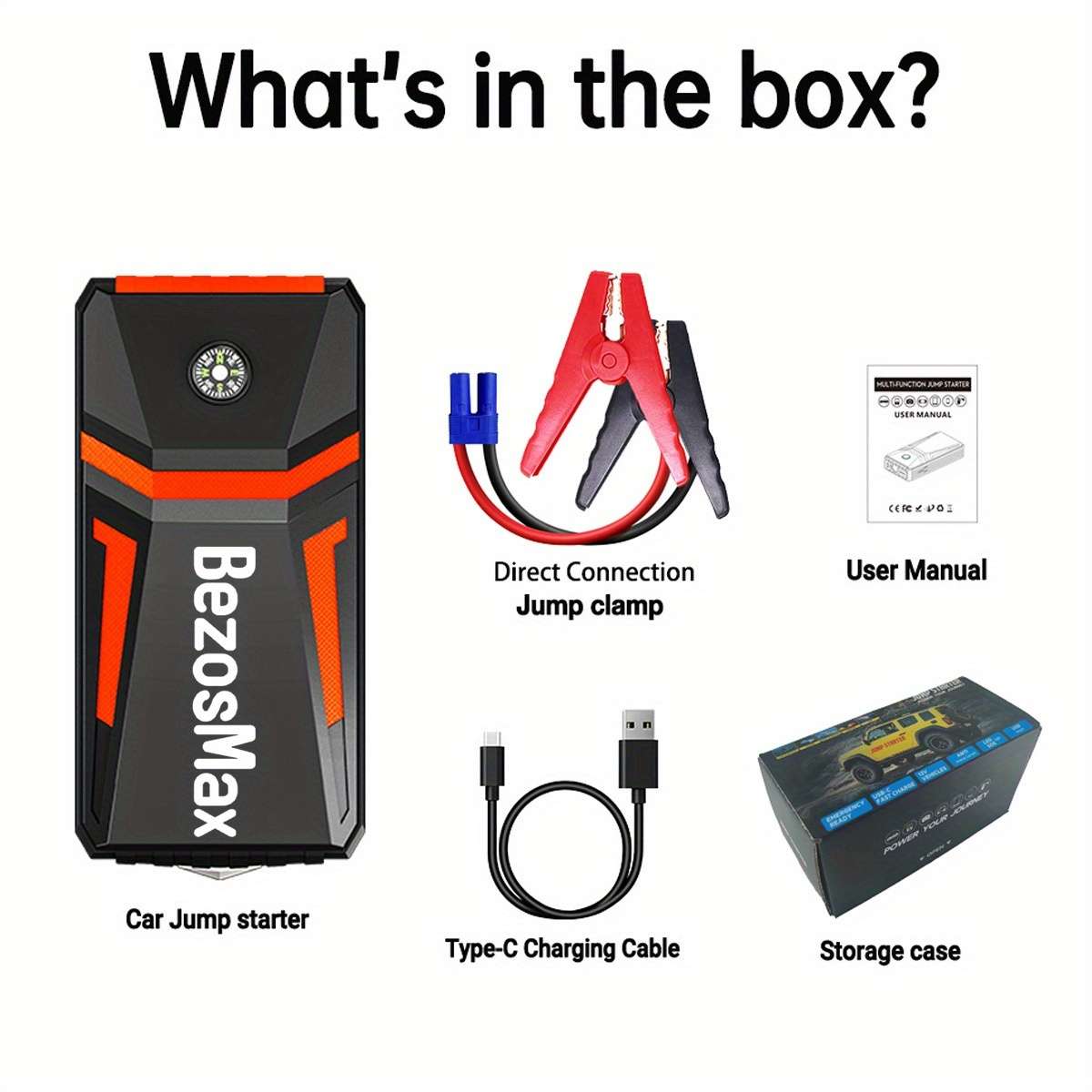 Premium Bezosmax Mah Large Capacity Car Emergency Fast Charging Reliable Power