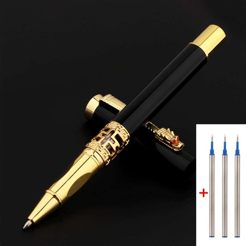 Pen Items Black Pen  3 Blue Refills